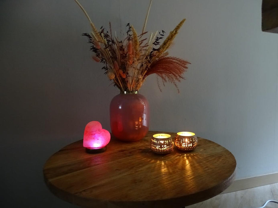 Himalaya Zoutkristal LED Lamp USB hart