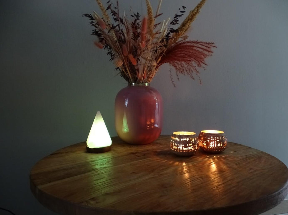 Himalaya Zoutkristal LED Lamp USB piramide